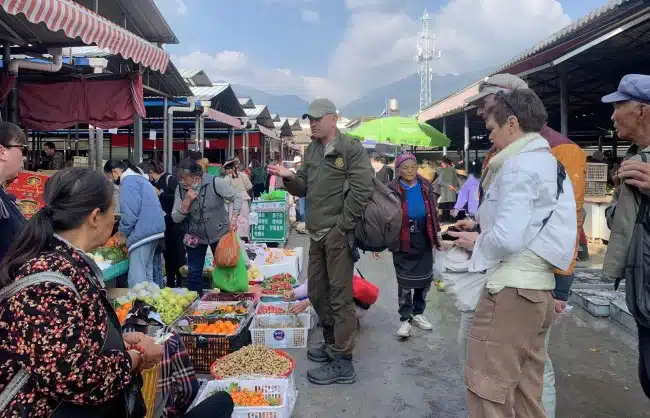 A local market in Yunnan